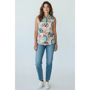 Bad Birdie Women's Golf Shirt Floral, Size Medium